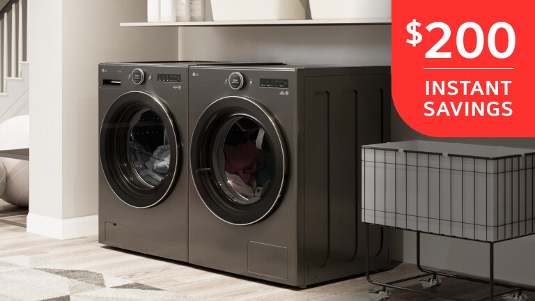 Bundle eligible LG washer and dryer for $200 in instant savings